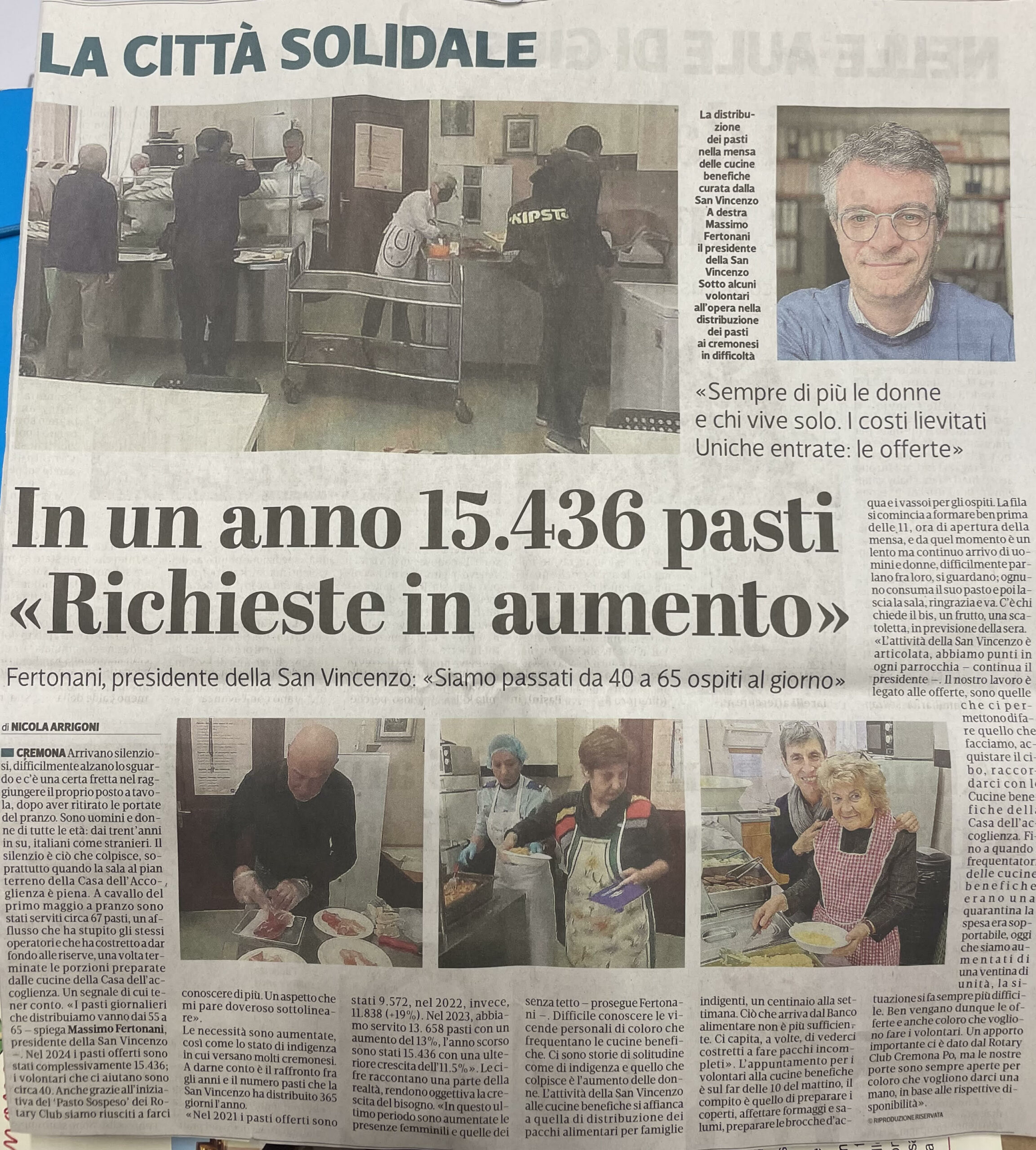 Cucine benefiche: richieste in aumento